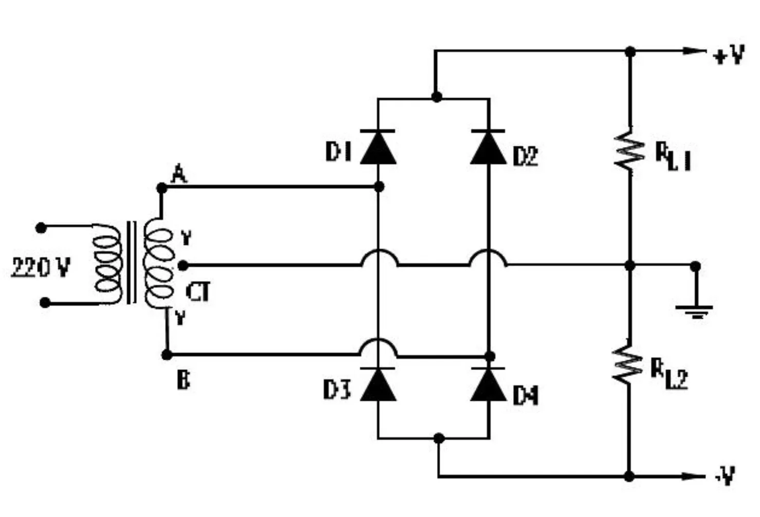 rangkaian power supply simetris