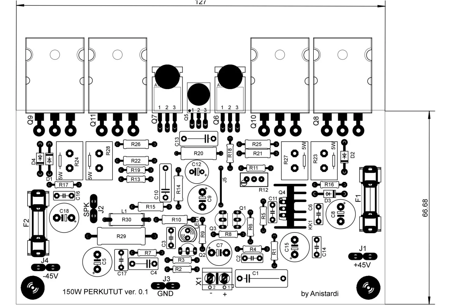 anistardi ampli pcb layout