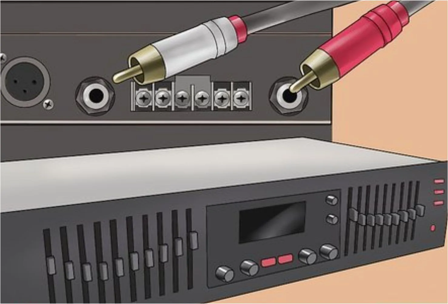 cara menyambung equalizer ke speaker aktif