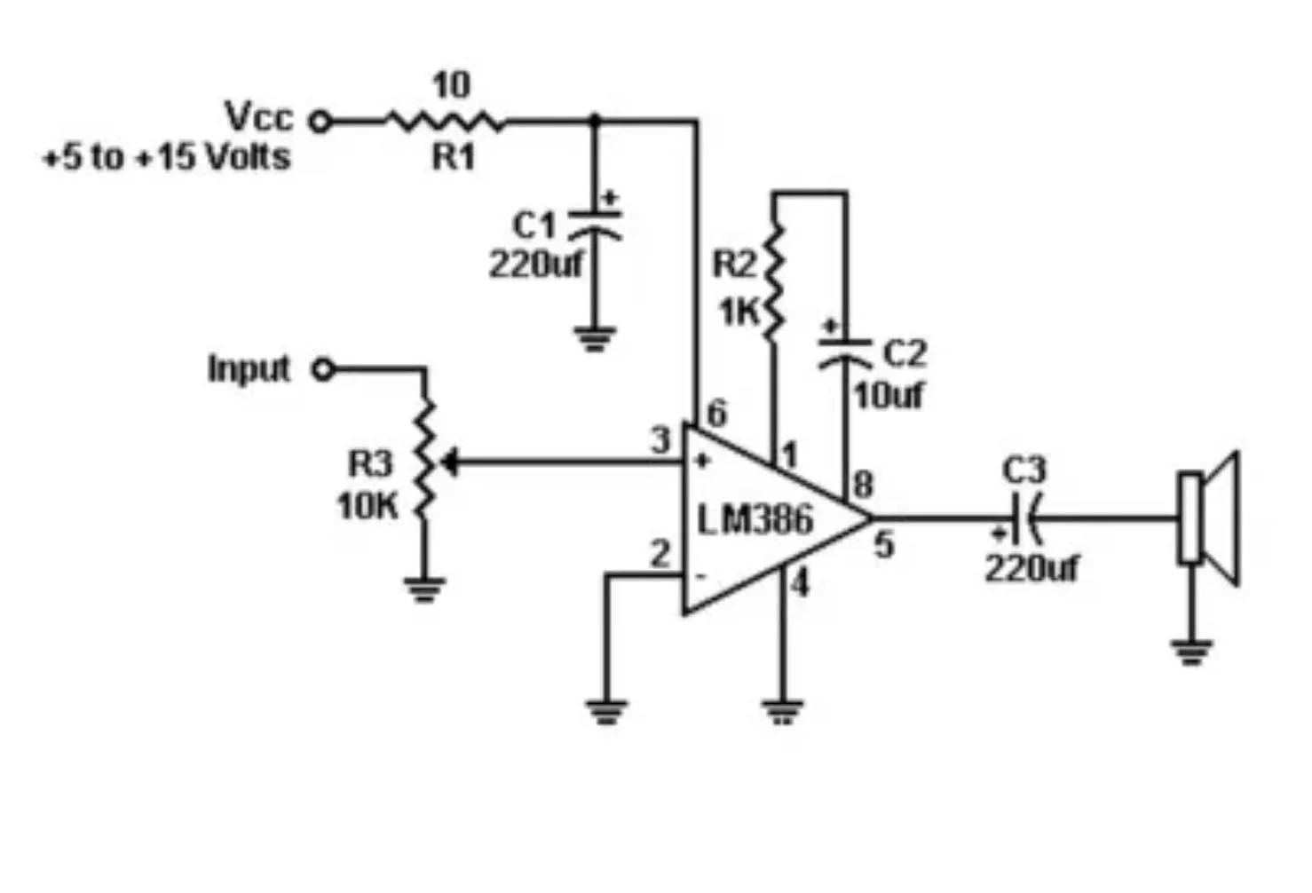 skema ampli lm386