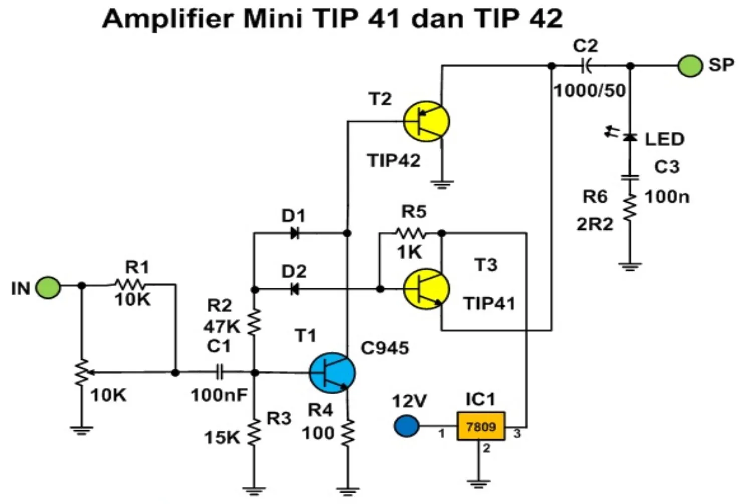 skema ampli mini tip 41 42