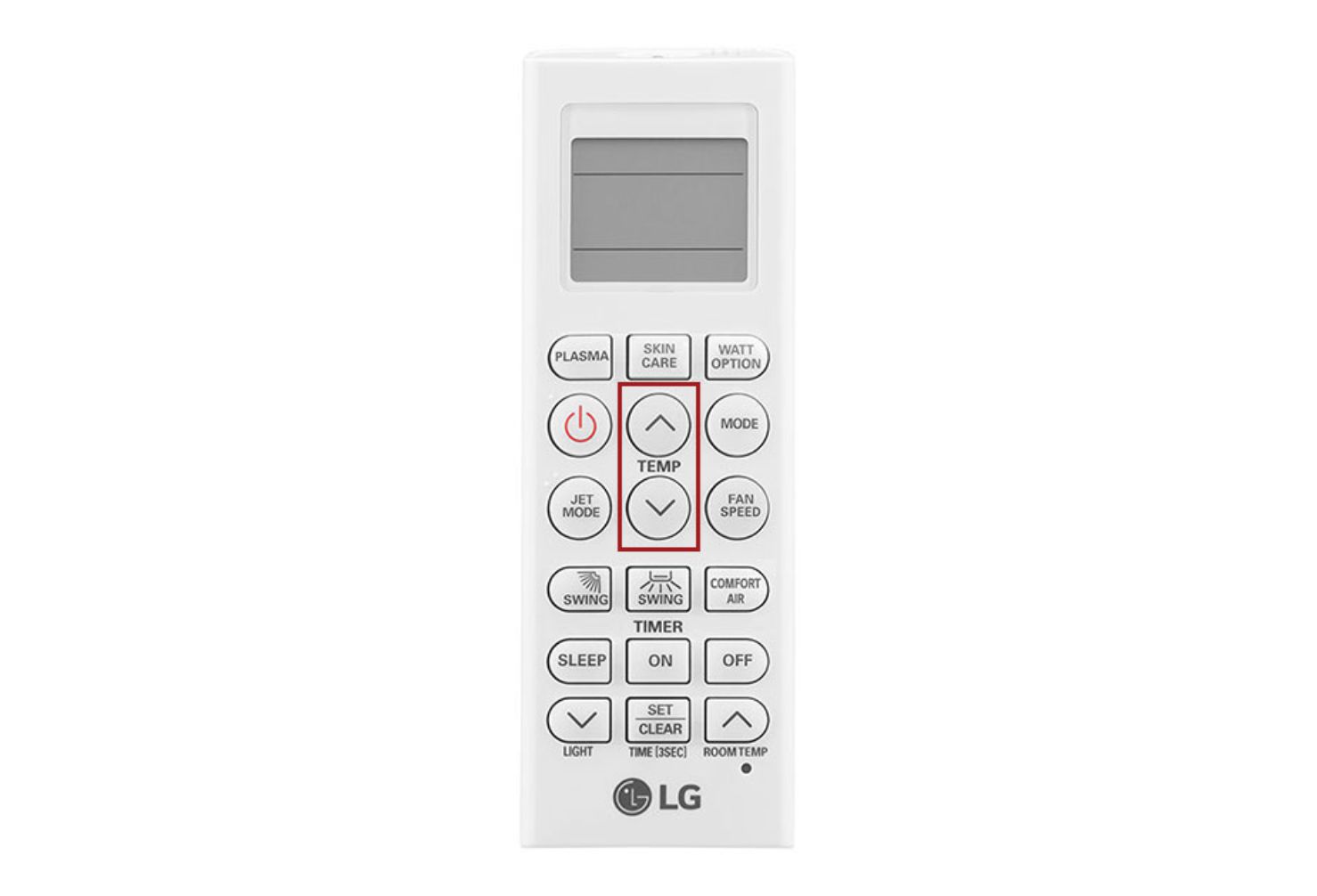 arti lambang pada remote ac lg